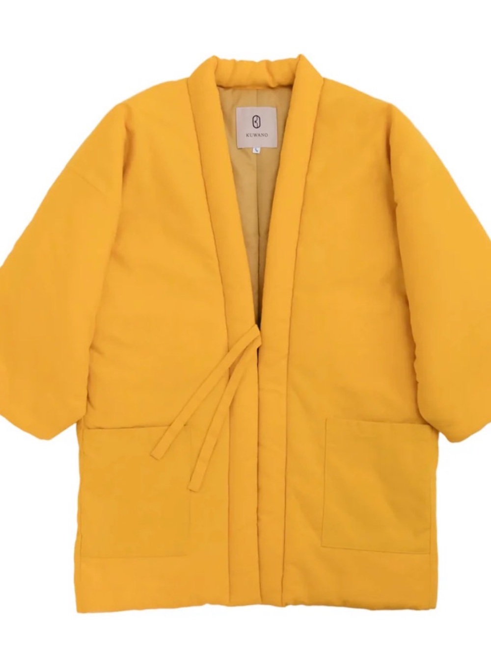 $390 Kuwano Home Yamabuki Yellow Made In Japan Quilted Hanten Kimono Jacket